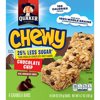 Quaker® 25% Less Sugar Chewy Granola Bars Chocolate Chip