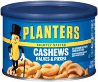 Planters Lightly Salted Halves & Pieces Cashews Can