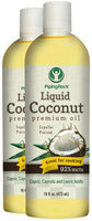 Piping Rock Liquid Coconut Premium Oil 2 Bottles x 16 fl oz (473 mL)