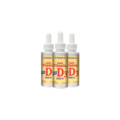Piping Rock Vitamin D3 2000 IU 3 Bottles x 1 fl oz Liquid