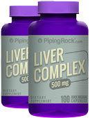Piping Rock Liver Capsules 500 mg 2 Bottles x 100 Capsules