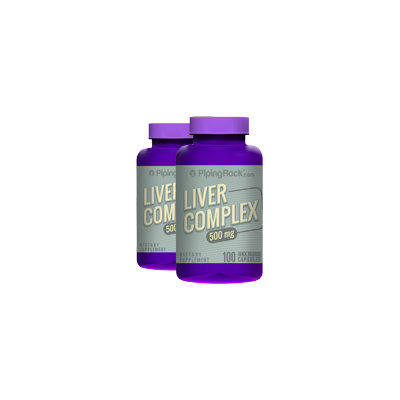 Piping Rock Liver Capsules 500 mg 2 Bottles x 100 Capsules