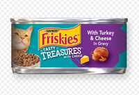 Friskies® Tasty Treasures with Turkey & Cheese in Gravy Cat Food
