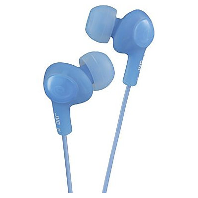 JVC Gumy Plus Inner Ear Headphones with Microphone Remote, Blue