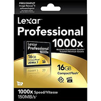 Lexar 16GB Professional 1000x CompactFlash Memory Card, 2 Pack