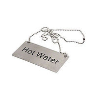 Update International CS-HWT Hot Water Chain Signs - Stainless Steel