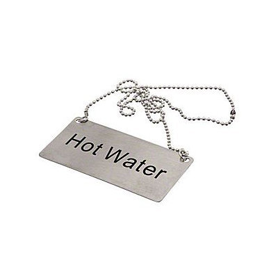 Update International CS-HWT Hot Water Chain Signs - Stainless Steel