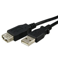 Insten 15' USB 2.0 Type A to A Male/Female Extension Cable, Black
