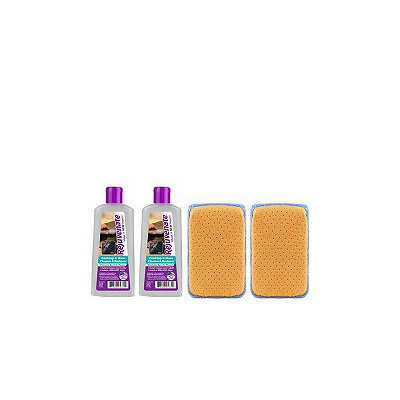 Rejuvenate Set of 2 8-oz Cooktop Cleaners & 2 Chamois Pads