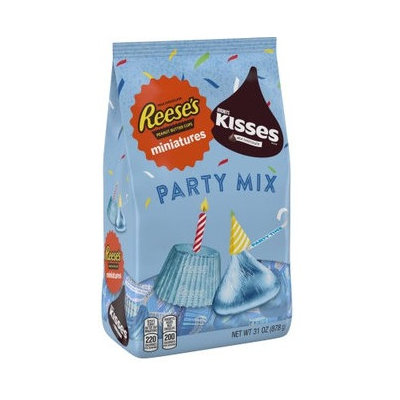 Hershey’s Party Mix Kisses & Reese’s Miniatures with Light Pink Foils