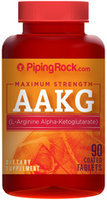 Piping Rock AAKG 1200mg Nitric Oxide Enhancer 90 Coated Caplets