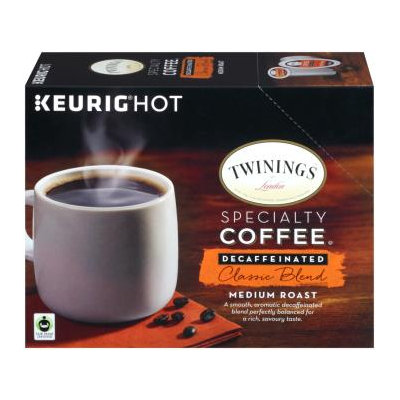TWININGS® OF London DECAFFEINATED Classic Blend MEDIUM ROAST Coffee K-Cup® Pods