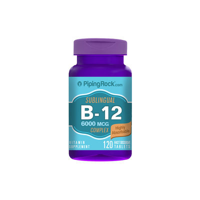 Piping Rock Methylcobalamin B-12 6000 mcg Complex (Sublingual) 120 Tablets