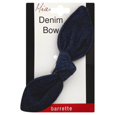 Mia Denim Bow Barrette