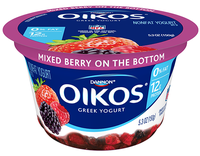 DANNON® OIKOS® GREEK NONFAT YOGURT MIXED BERRY ON THE BOTTOM