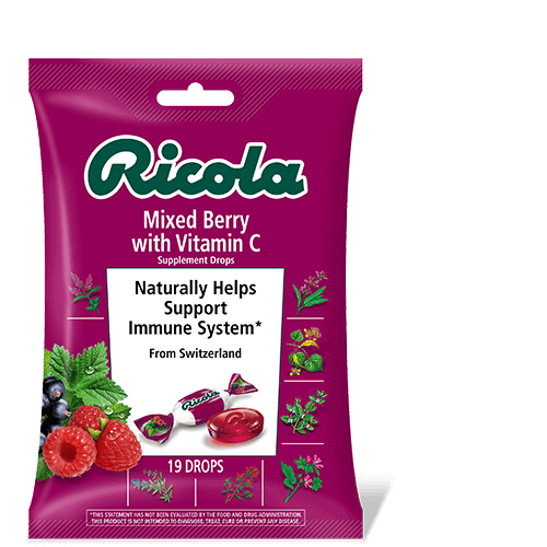 Ricola Mixed Berry With Vitamin C Supplement Drops