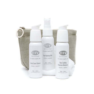 Luxury Travel Essentials 3 x 70ml, cloth by MV Organic Skincare
