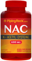 Piping Rock NAC N-Acetyl Cysteine 600mg 100 Capsules