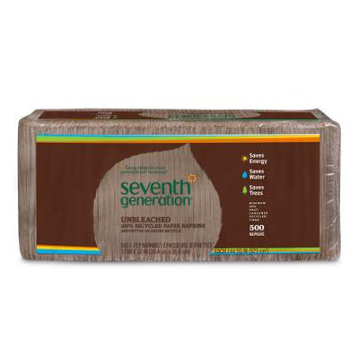 Seventh Generation Unbleached 100% Recycled Paper Napkins