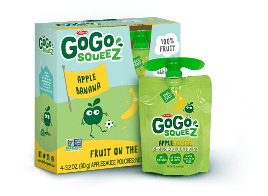 GoGo SQUEEZ APPLE BANANA APPLESAUCE ON THE GO