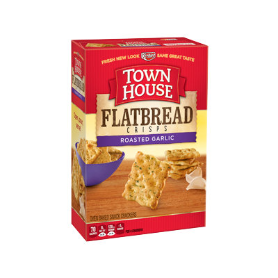 Keebler Town House Flatbread Crisps Roasted Garlic