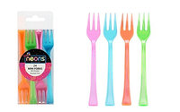 Party Dimensions 24 Count Mini Neon Forks, Neon Mix