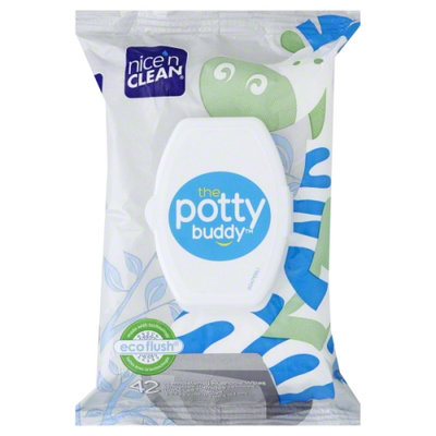 Wipes: Nice N Clean Potty Buddy Flushable Wipes 42 Count
