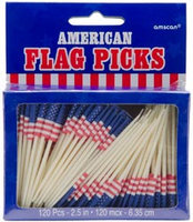 AMSCAN 330882 Flag Picks 2.5 in. 144PkgPatriotic