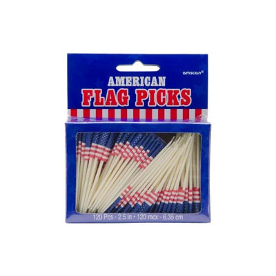 AMSCAN 330882 Flag Picks 2.5 in. 144PkgPatriotic