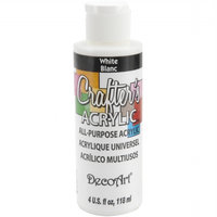 Deco Art DCA10-01 Crafters Acrylic All Purpose Paint 4 Ounces-White