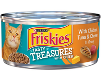 Friskies® Tasty Treasures with Chicken Tuna & Cheese in Gravy Cat Food