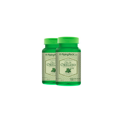 Piping Rock Oil of Oregano 1500 mg 2 Bottles x 150 Liquid Caps