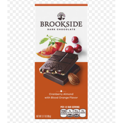 BROOKSIDE Dark Chocolate Bar Cranberry Almond with Blood Orange Flavor