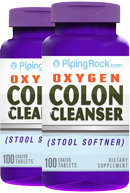 Piping Rock Oxygen Colon Cleanser Stool Softner 2 Bottles x 100 Tablets