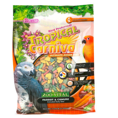F.m. Brown Pet Tropical Carnival Zoo-Vital Small Parrot & Conure
