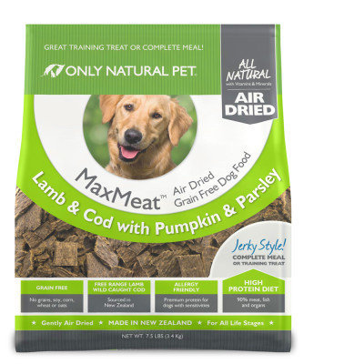 Only Natural Pet MaxMeat Air Dried Dog Lamb & Cod 7.5 lbs