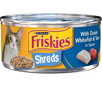Friskies® Savory Shreds with Ocean Whitefish & Tuna in Sauce Cat Food