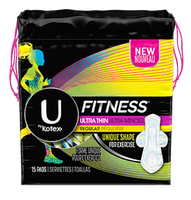 U by Kotex® Fitness* Ultra Thin Pads Regular