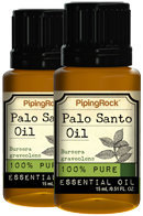 Piping Rock Palo Santo 100% Pure Essential Oil 2 Bottles x 1/2 oz (15 ml)