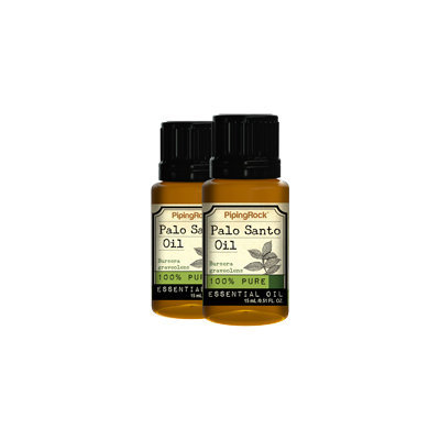 Piping Rock Palo Santo 100% Pure Essential Oil 2 Bottles x 1/2 oz (15 ml)