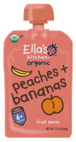 Ella’s Kitchen® Organic peaches + bananas fruit puree