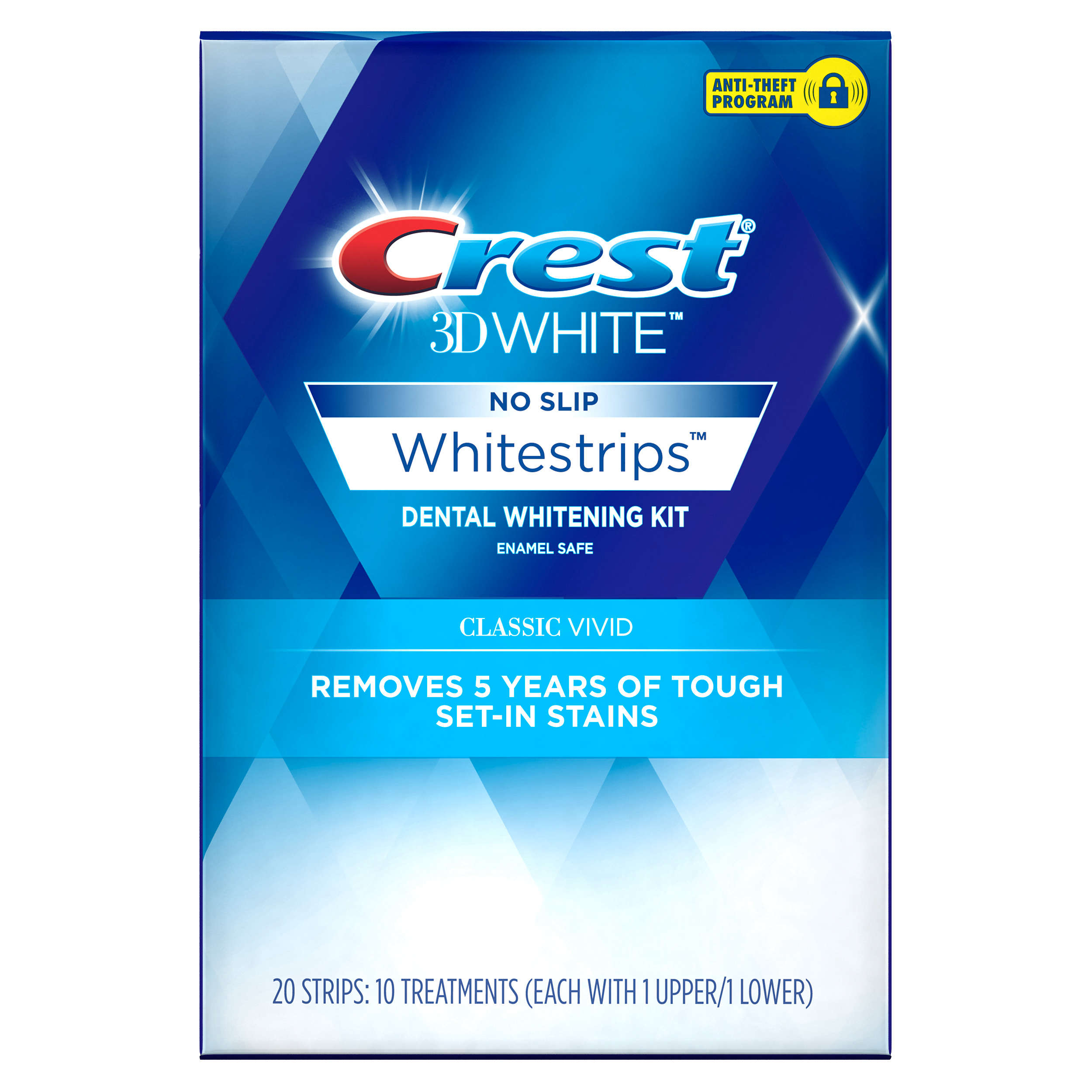 Crest 3D White Whitestrips Classic Vivid Teeth Whitening Kit
