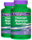 Piping Rock Potassium Magnesium Aspartate Complex 2 Bottles x 180 Capsules