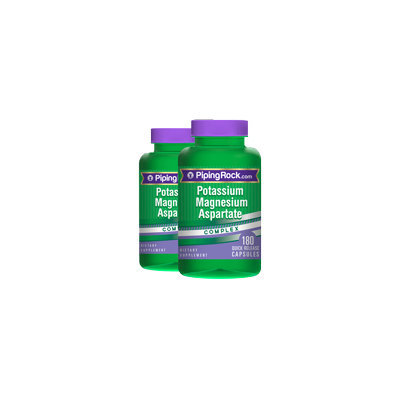 Piping Rock Potassium Magnesium Aspartate Complex 2 Bottles x 180 Capsules