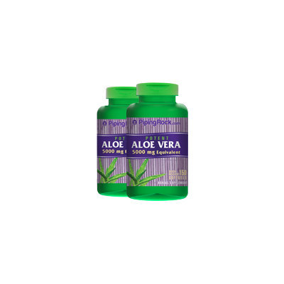 Piping Rock Aloe Vera 5000 mg 2 Bottles x 150 Softgels