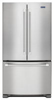 Maytag MFC2062DEM 20 cu. ft. Counter-Depth French Door Refrigerator with Stainless Steel Handles, Ice Maker, Frameless Glass Shelves and Humidity Controlled FreshLock Crispers