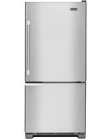 Maytag MBF1953DEM 18.5 Cu. Ft. Stainless Steel Bottom Freezer Refrigerator - Energy Star