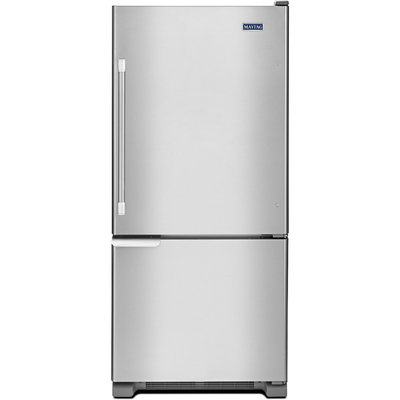 Maytag MBF1953DEM 18.5 Cu. Ft. Stainless Steel Bottom Freezer Refrigerator - Energy Star