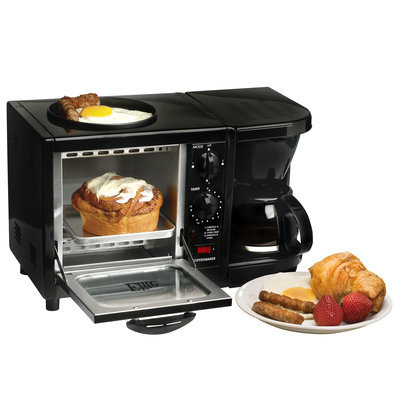 Elite Cuisine 3-in-1 Breakfast Center - Black