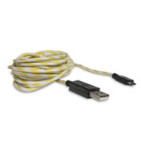 David Shaw Silverware Na Ltd HYPERKIN Micro USB Charge Cable M07025-GW, Gold/White